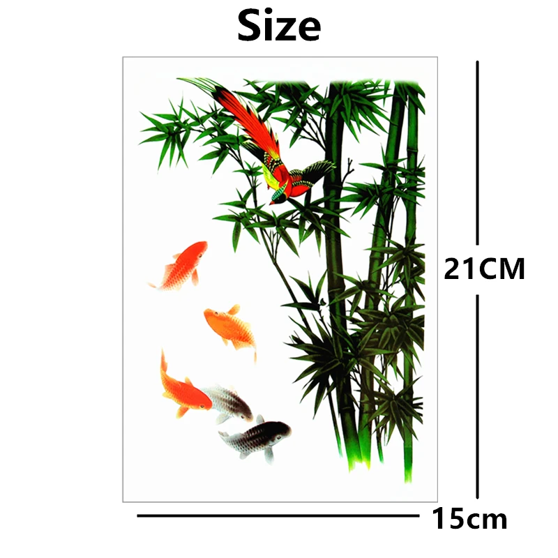 Nu-TATY Bamboo Koi Временные татуировки боди-арт флэш тату стикер s 12*20 см
