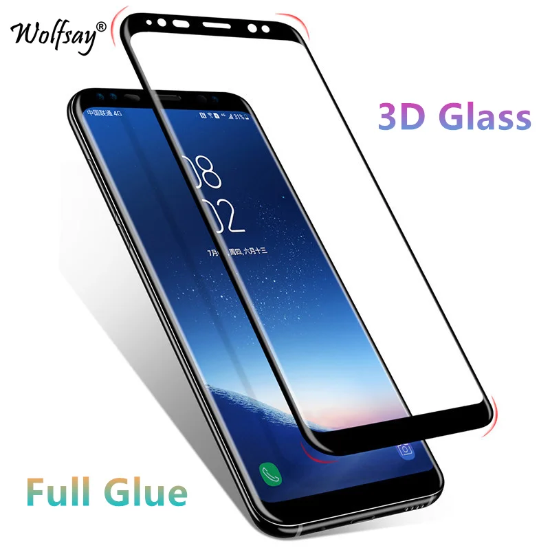 3D изогнутое закаленное стекло для Samsung Galaxy S9 Plus с полным клеем Защита экрана