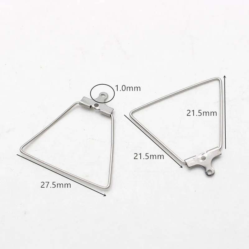 10pcs Stainless Steel Ear Wire Earring Hooks Hoop Connector Diy Earrings Accessories Dangle Charms Jewelry Making