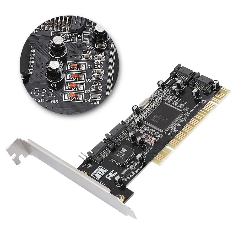 Горячие PCI к 4 Внутренний SATA порт 1 5 Гбит/с Sil3114 чипсет RAID контроллер карты