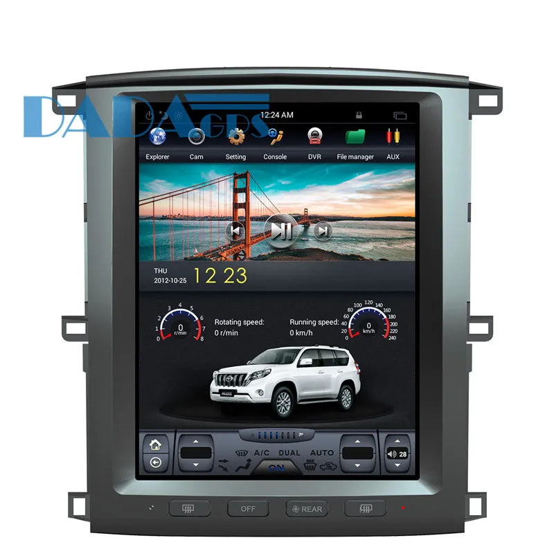 12,1 ''Tesla Android Автомобильный gps навигатор для TOYOTA LAND CRUISER LC100 2003-2007 DVD Мультимедиа Радио магнитофон авто стерео
