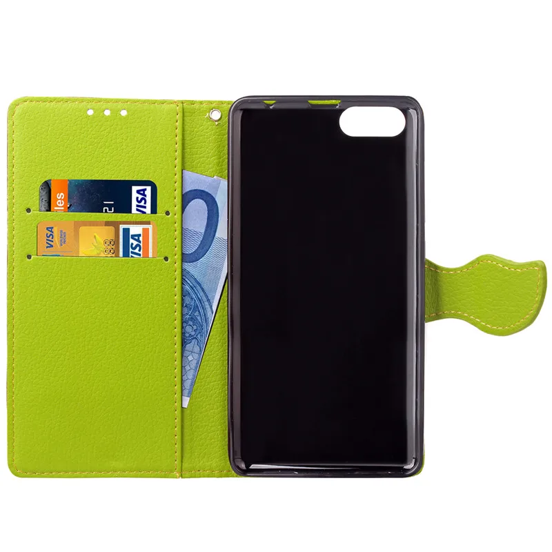 Luxury Leaves Wallet Leather Coque Case For CUBOT Rainbow 2 fundas Flip back cover Rainbow2 case Capa | Мобильные телефоны и