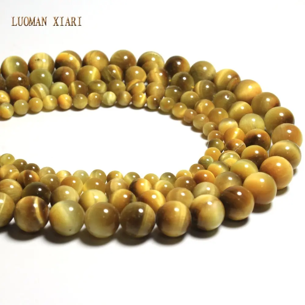 Оптовая продажа бусины из натурального желтого Клода Тигрового Глаза высшего