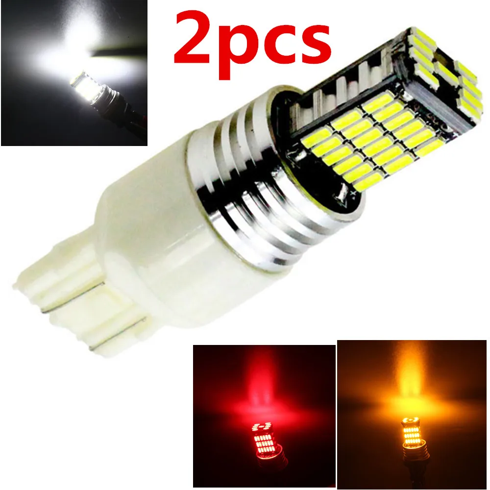 2 шт. T20 W21/5 Вт 7443 45 Smd 4014 светодиодный автомобильный сигнал поворота 21/5 тормозной