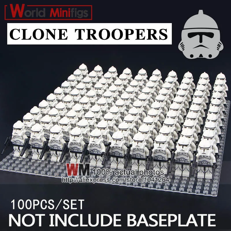 100 шт./лот, строительные блоки, клон, Trooper Swamp Trooper Corps Trooper, развивающие подарки, игрушки для детей