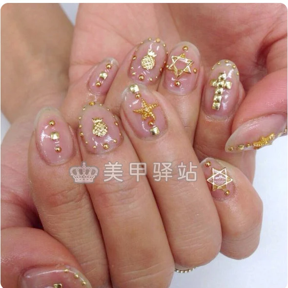 150 шт./лот мини металлические заклепки 3D украшение для ногтевого дизайна плоские