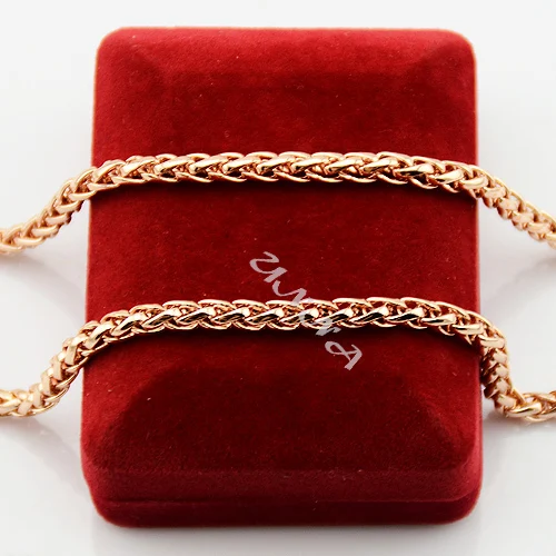 Комплект ювелирных изделий из розового золота 5 мм (без красной коробки)|set