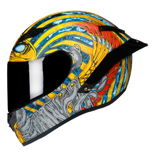 Полнолицевой шлем Casco Moto Capacete мотоциклетный шлем гоночный каск мотоциклетный шлем полный лицевой каск горные точки одобренный черепаха - Цвет: Синий