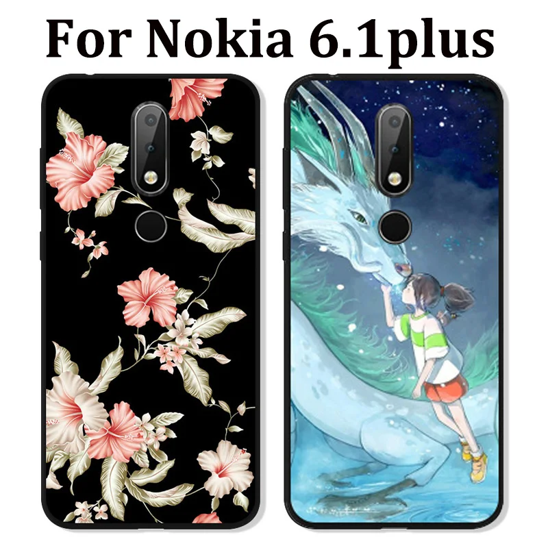 Чехол для Nokia 6 1 plus мультяшный Мягкий силиконовый чехол Nokia6.1 телефона защитный