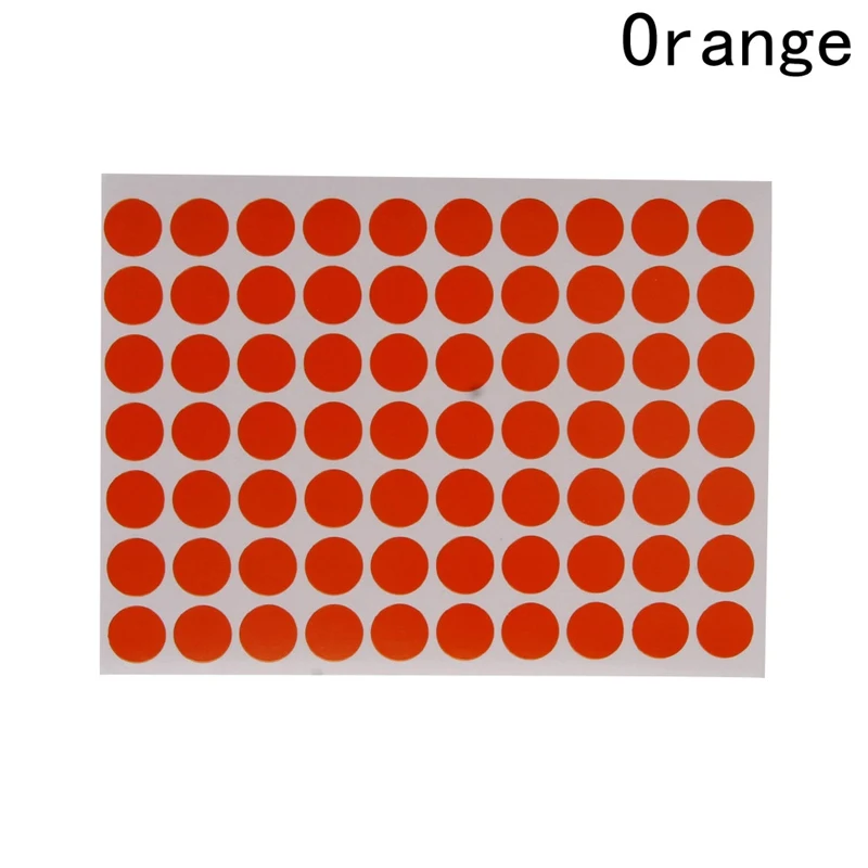 12 листов/упаковка 10 мм круглые цветные клейкие этикетки Dot sticker - Цвет: OR