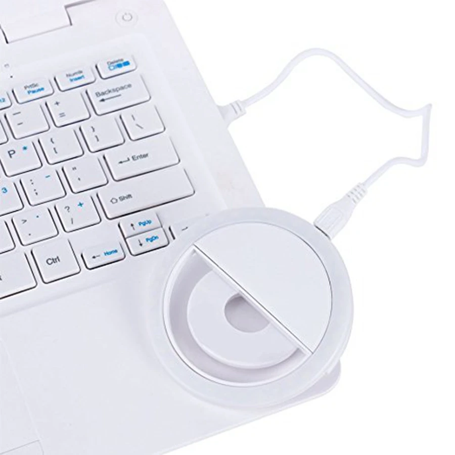 Портативная светодиодная кольцевая лампа для селфи Перезаряжаемый USB светильник