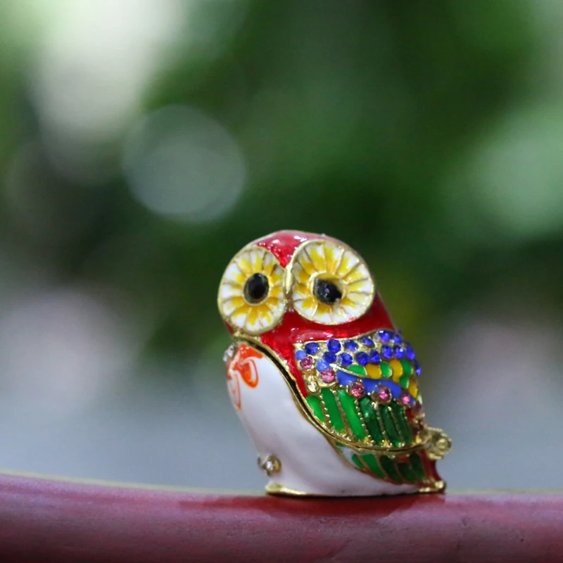 H &amp D шкатулка для ювелирных изделий с птицами красная сова кристальная