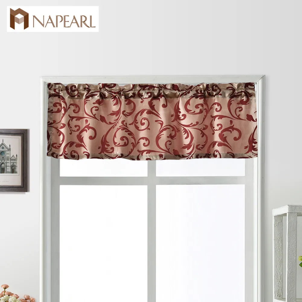 NAPEARL 1 шт. листья жаккардовые нитки короткий подзор капли окна кухня