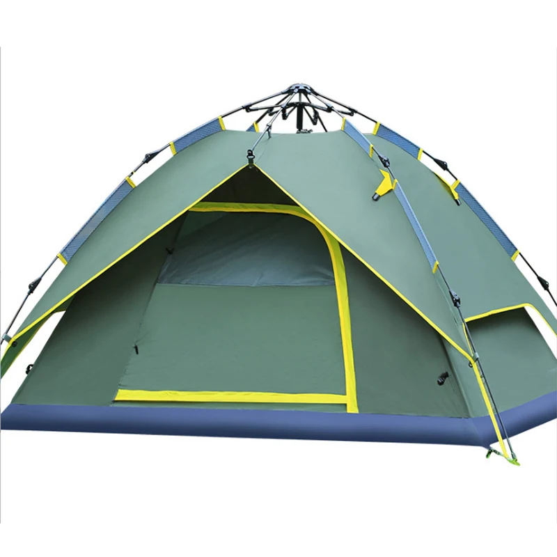 

Hydraulic automatic tent outdoor camping supplies 3-4 people family double layer rainproof camp tent