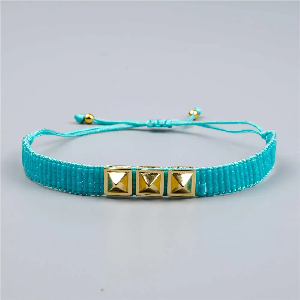 MI-B180426F Jewelry Go2boho Miyuki браслет, мужские браслеты, Женские Ювелирные изделия, мексиканские браслеты, женские браслеты, мода, ручной работы, тканые золотые браслеты, подарок друзьям - Окраска металла: MI-B180426F Jewelry