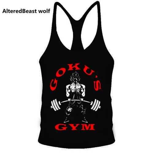 2022 Summer Men Sexy Tank Tops GOKU Print Bodybuilding Tank Tops Fitness Men Cotton Sleeveless Shirt Vest clothing