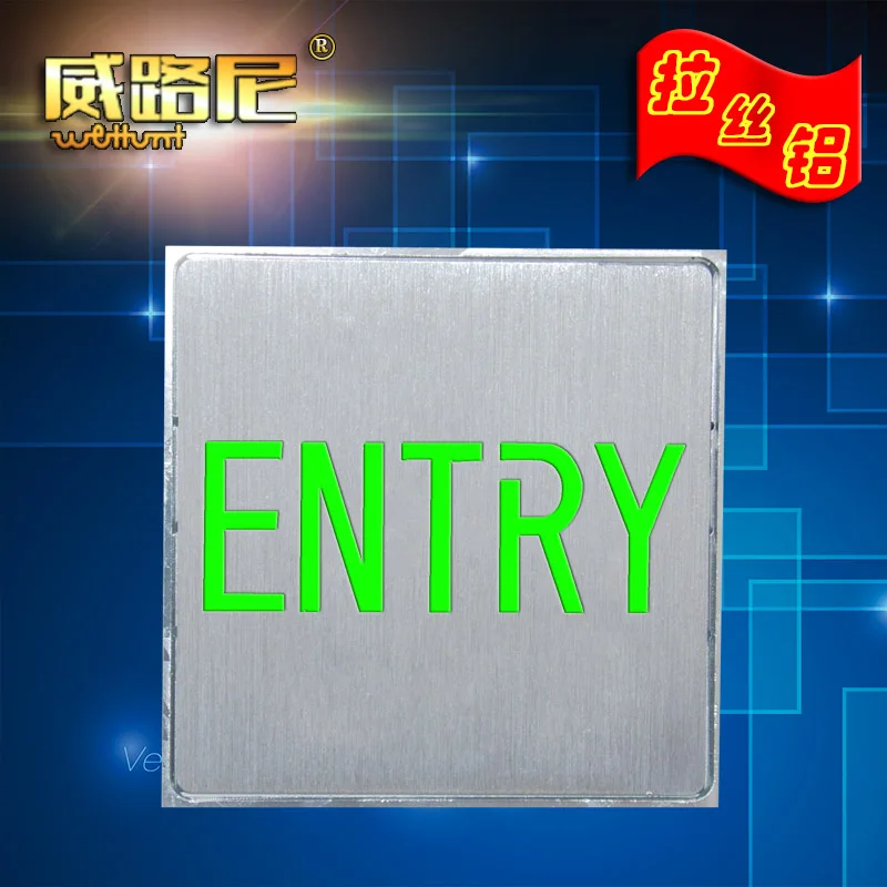 Проволочная Алюминиевая СВЕТОДИОДНАЯ Лампа указатель выхода настенная