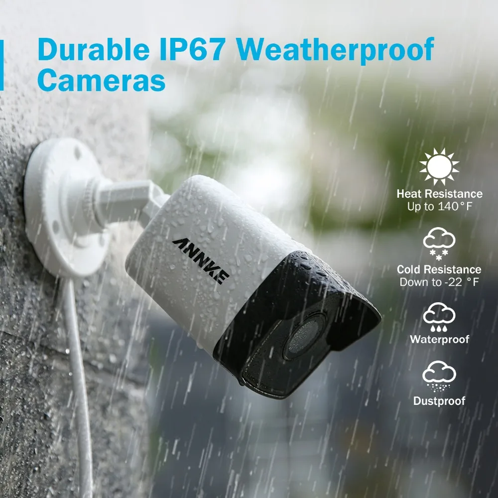 ANNKE 16CH 5MP H.265 + HD PoE сетевая система безопасности видео 12 шт 4 мм объектив IP67 Открытый