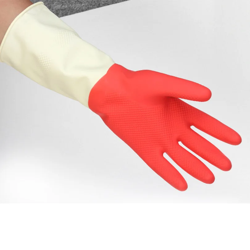 Washing Protective Gloves Waterproof Kitchen Rubber Latex For Dish Cleaning Multipurpose Bed Bathroom | Безопасность и защита