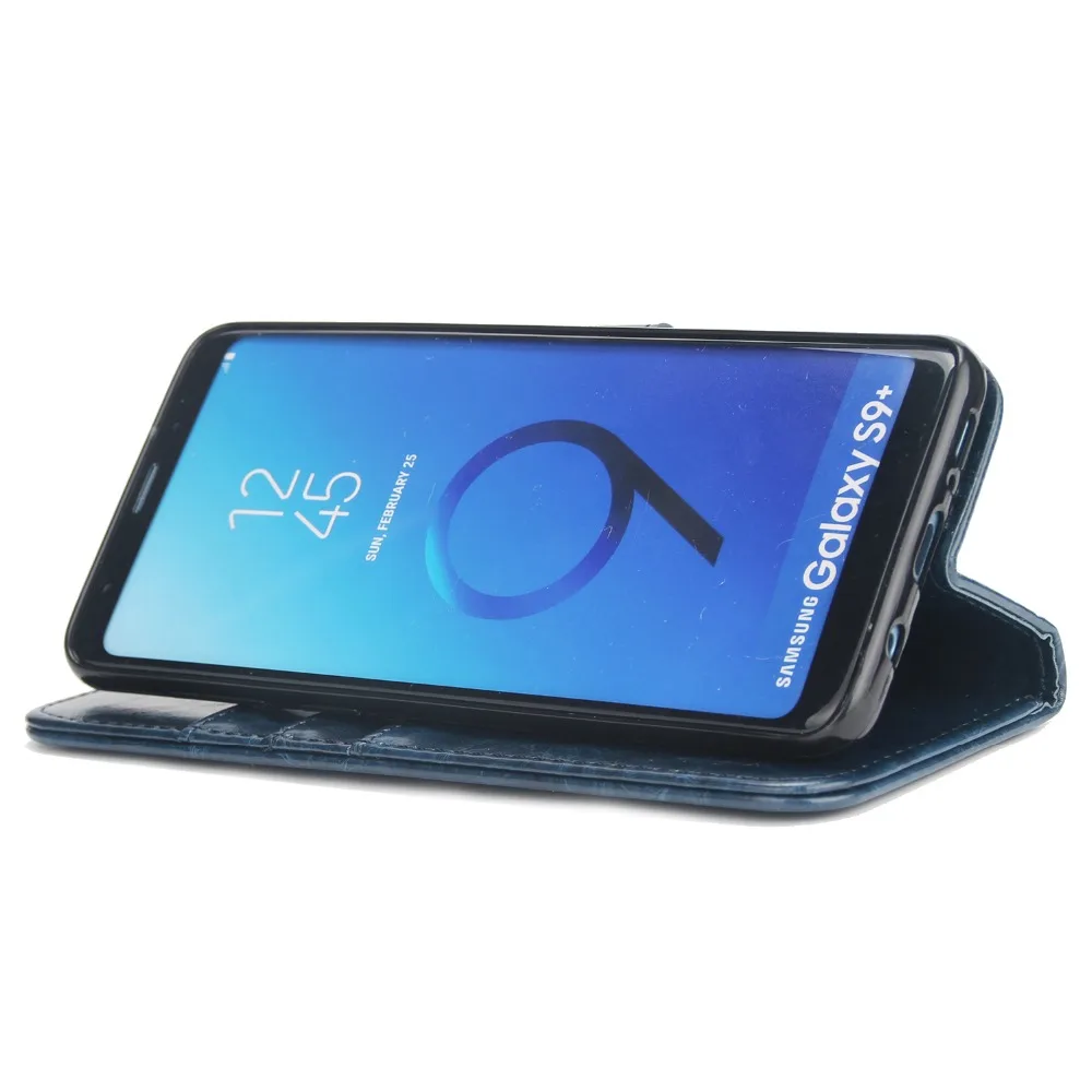 Кожаный чехол книжка для Samsung Galaxy S9 S8 Plus Note 8 противоударный бумажник S7 S6 Edge