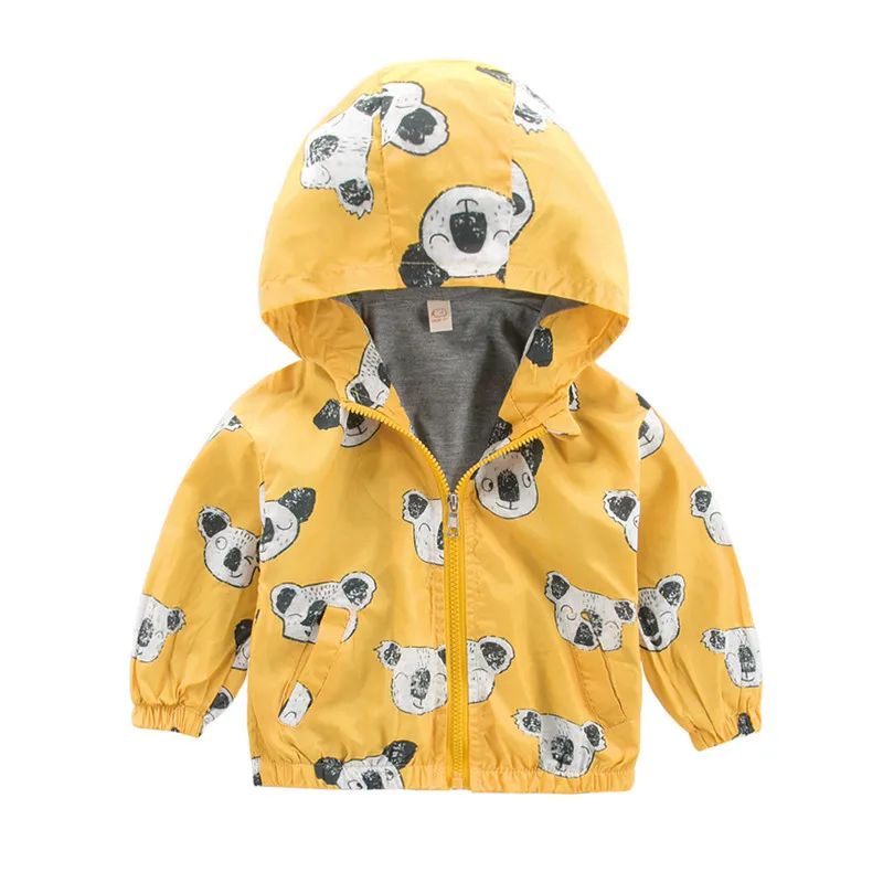 Детские куртки для девочек с динозавром Осенне-Весенняя детская одежда Детская