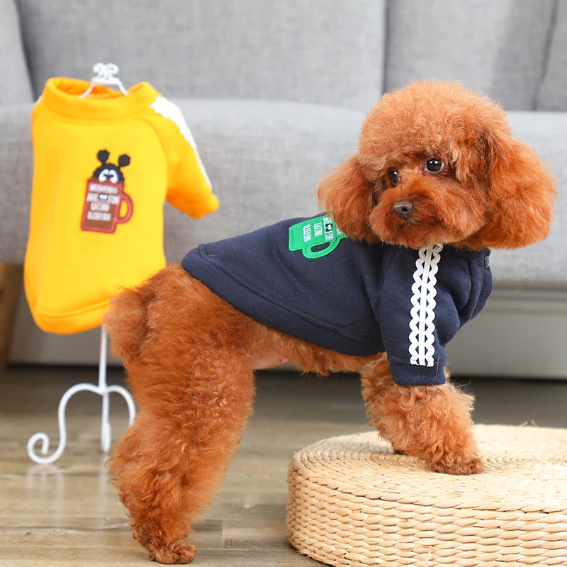 Новинка Осенняя рубашка для питомца куртка теплая одежда собаки маленькой щенка