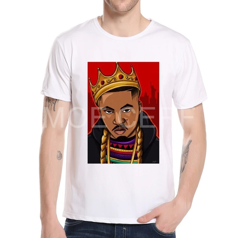 Новинка 2020 футболка с ручной росписью в стиле хип-хоп эскиз Kanye West Big Bang модная