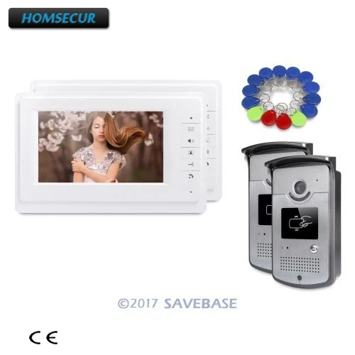 7 дюймовый видеодомофон HOMSECUR с беззвучным режимом для домашней безопасности