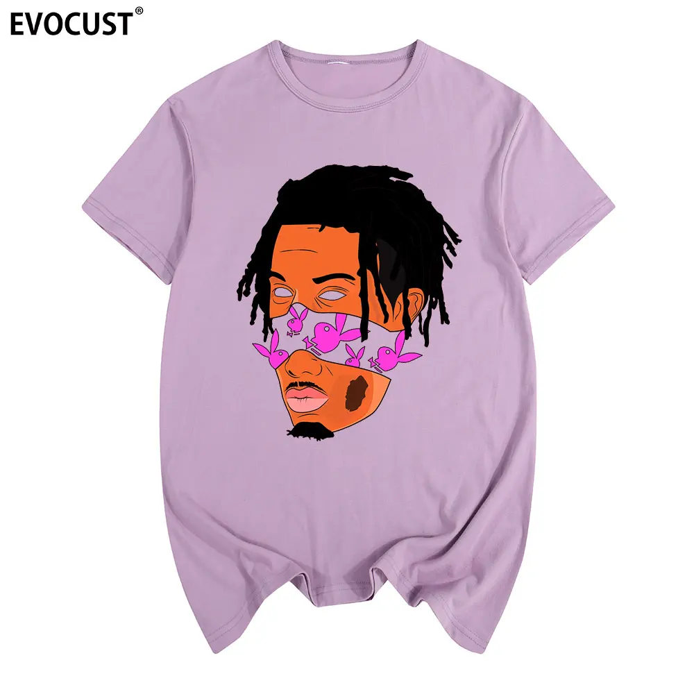 Playboi Carti винтажная крутая графическая футболка, Хлопковая мужская футболка, новая модная футболка - Цвет: light purple