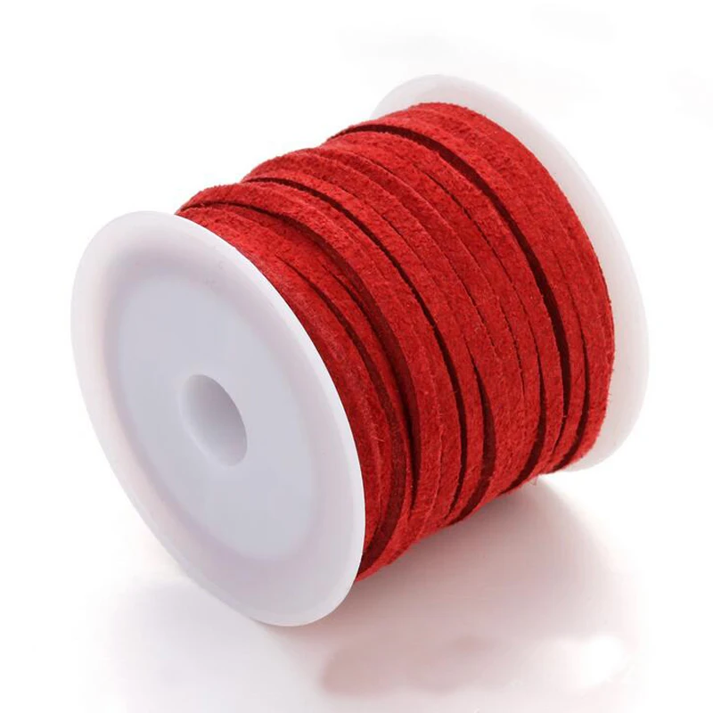 

REDJCK 10 m\lot Faux Suede Leather Cords Korean Velvet String Rope Cord For Jewelry Finding Bracelet Handmade DIY Craft Supplies
