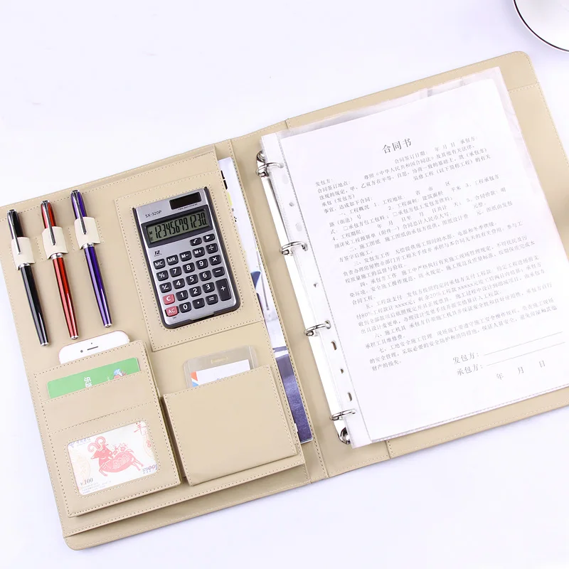 Многофункциональная папка из искусственной кожи A4 для документов портфель с