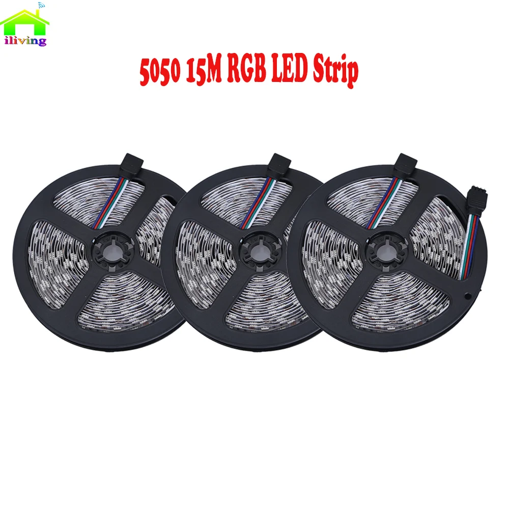 Водонепроницаемая светодиодная лента 20 м 15 5050 RGB IP20 12 В/24 В 86x86 сенсорный экран