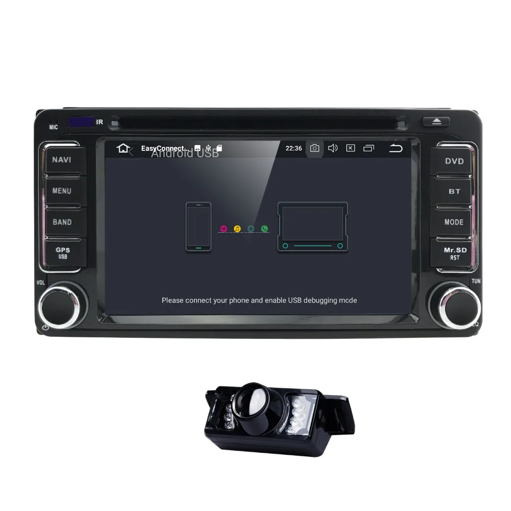 2 din автомобильный радиоприемник Android 8 0 dvd плеер для Toyota Land Cruiser 100 200Rav4 Corolla 150 Prado 120