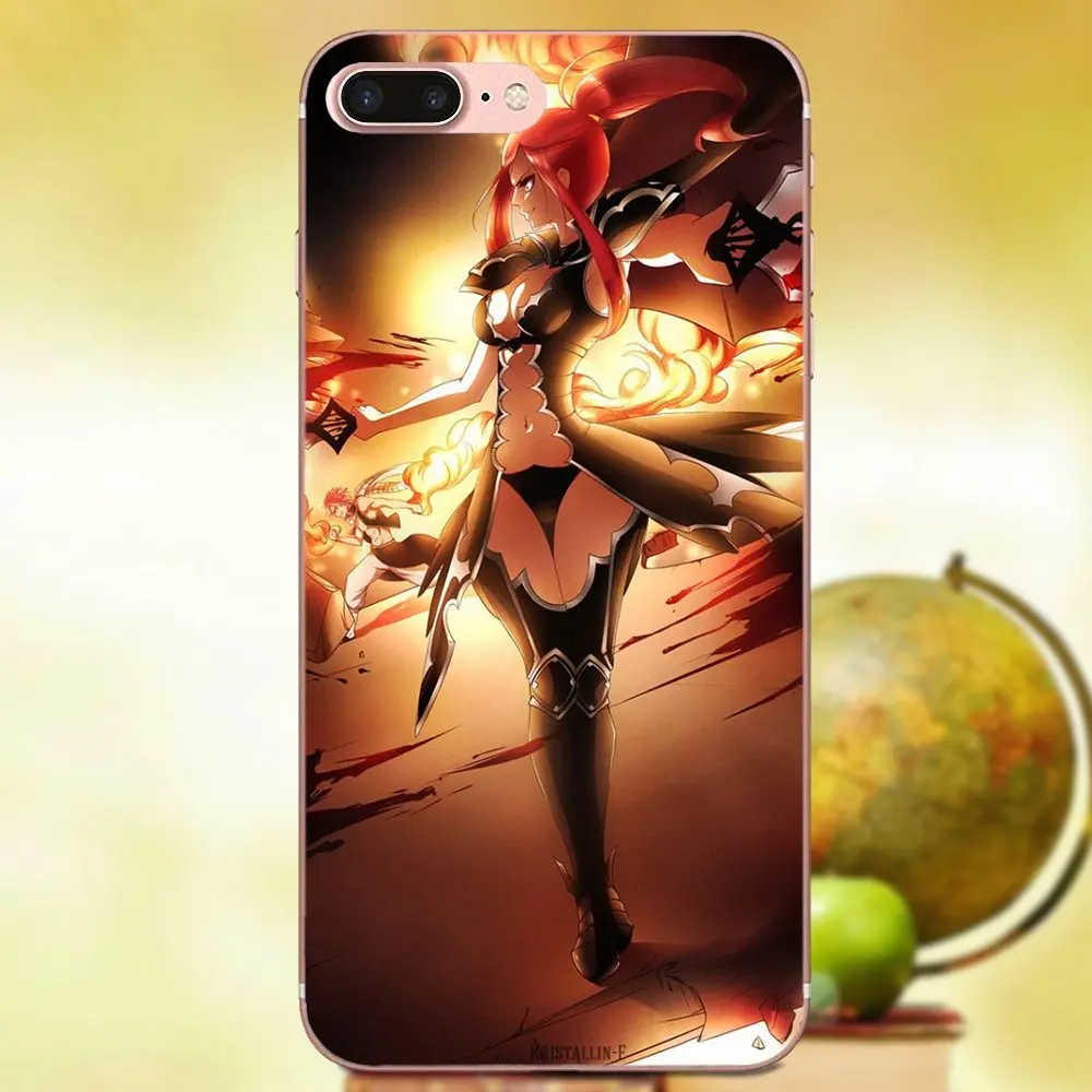 Чехол из ТПУ для Xiaomi Redmi Note 2 3 3S 4 4A 4X 5 5A 6 6A Pro Plus Fairy Tail Erza с черным логотипом |