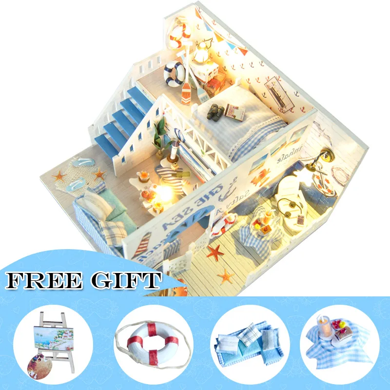 Cutebee кукольный дом мебель миниатюрный кукольный домик DIY миниатюрный дом комната коробка театр игрушки для детей DIY кукольный домик TD11 - Цвет: TD11-A