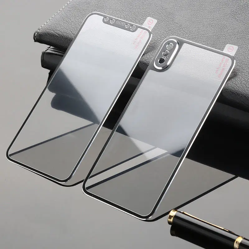 Для iPhone X XS MaxFull 3D изогнутый край закаленное стекло для iPhone X XS Max передняя+ задняя защита экрана запасной чехол