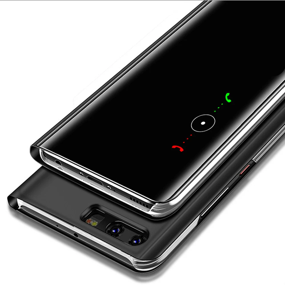 Чехол с откидной подставкой и зеркальным покрытием для телефона Huawei Mate 9 10 20 Pro Honor