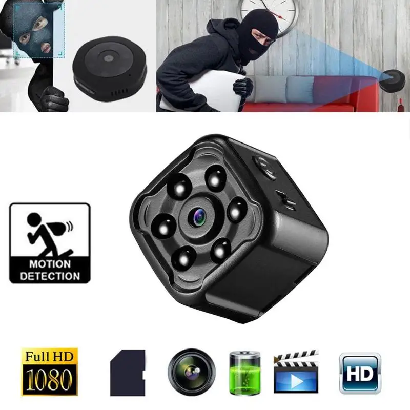 Quelima SQ16 Full HD 1080p Автомобильный видеорегистратор, Мини Автомобильный видеорегистратор, Спортивная DV 6LED ИК видеокамера с ночным видением, цифровой видеорегистратор