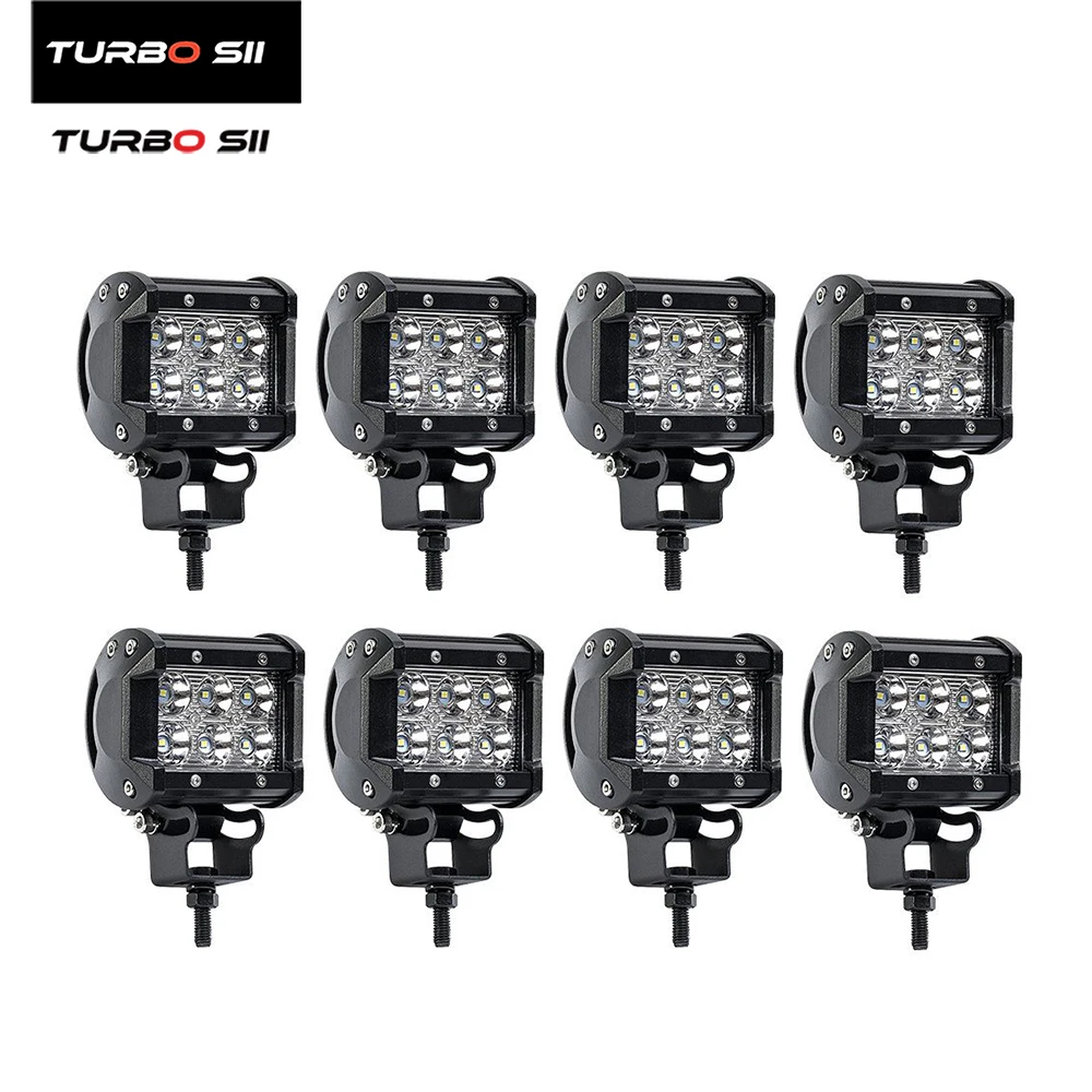 8 шт. 4In Led вождения Туман Lights Off Road бампер Гриль резервного копирования пятно фар