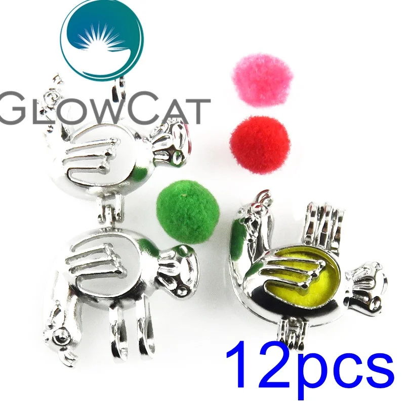 Glowcat петух жемчужина клетка ювелирных изделий бисер кулон эфирное масло диффузор