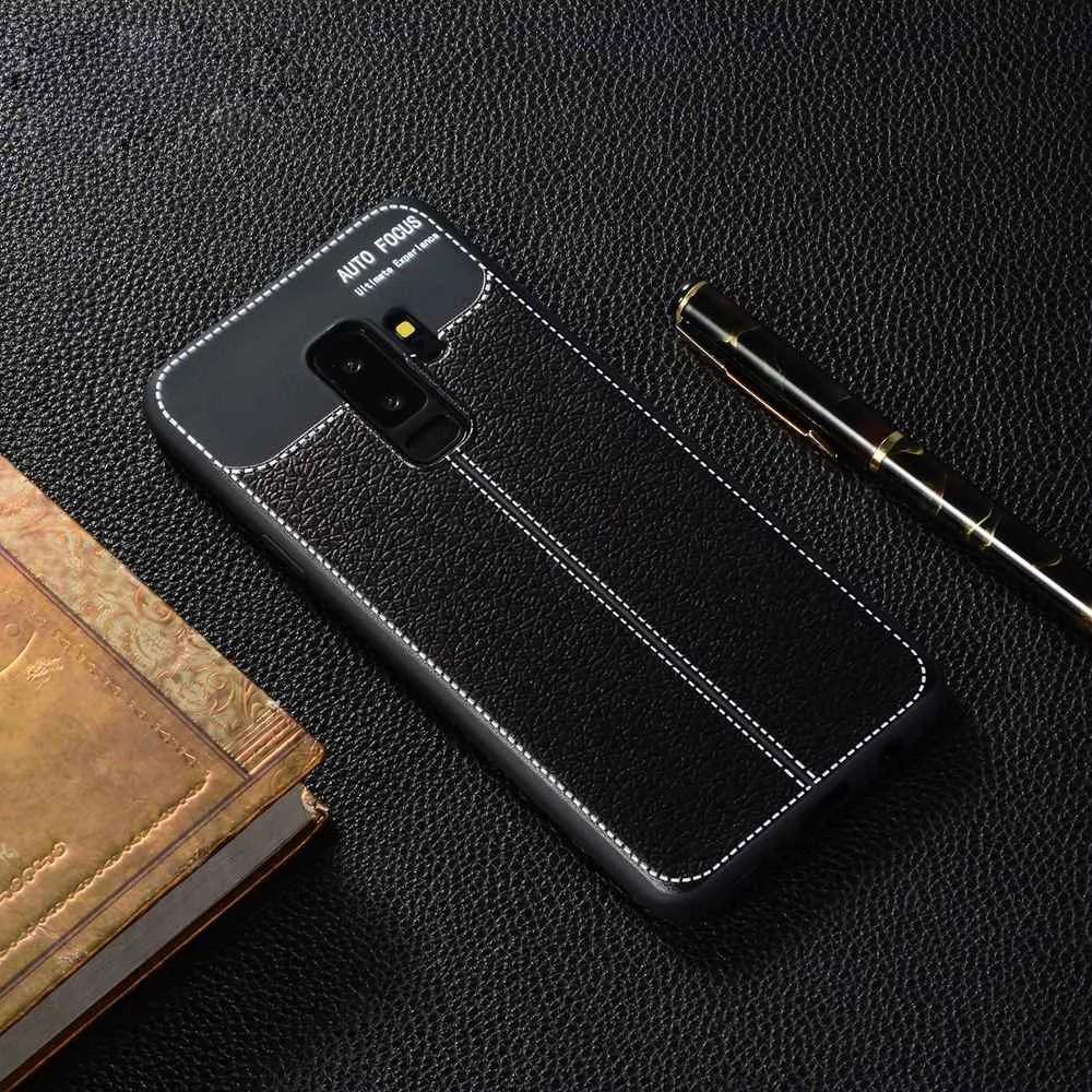 CASEIER универсальный кожаный чехол для телефона Samsung Galaxy A7 2018 S9 S8 Личи шаблон ТПУ