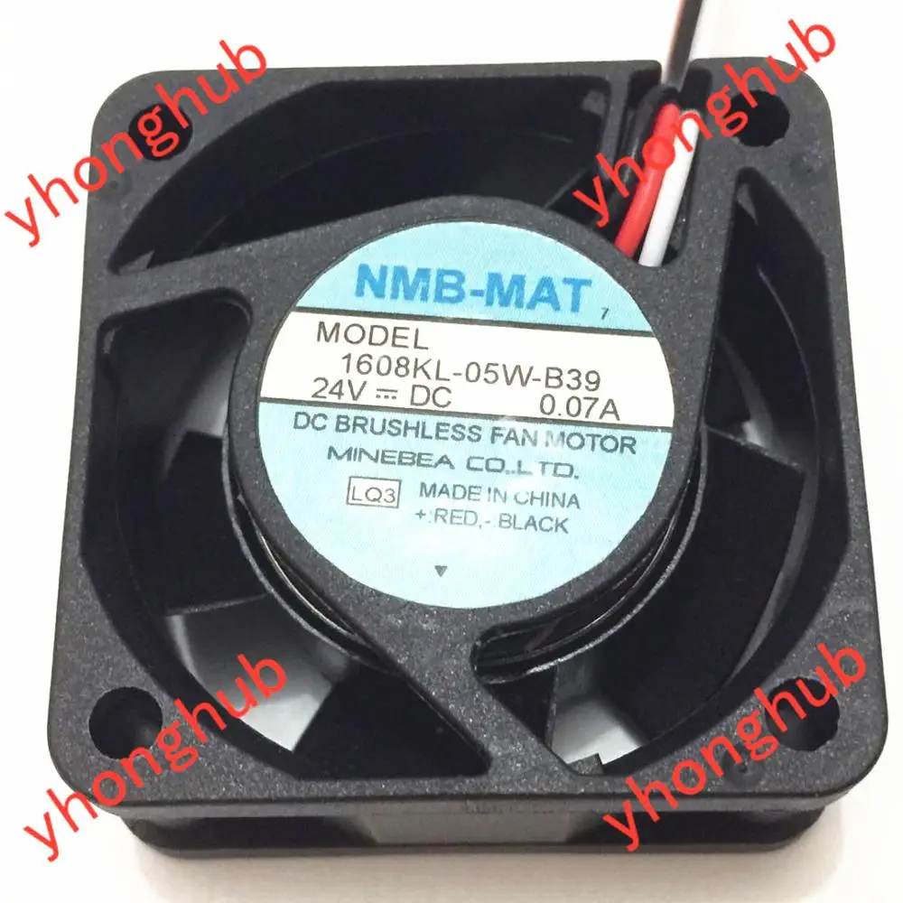 NMB MAT 1608KL 05W B39 LQ3 Сервер охлаждающий вентилятор DC 24V 0.07A 40x40x20 мм 3 провода|fan dc|square fandc