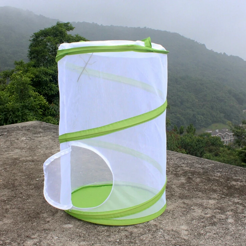 Сетка для защиты от насекомых клетка наблюдения за бабочками на молнии складная