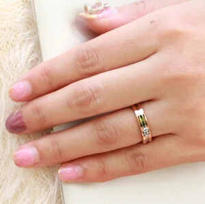 Модные кольца из титановой стали для пар наборы Кольца него и нее колец свадьбы