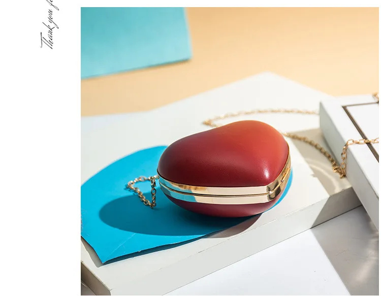 New cute Love Crossbody Tanabata Gift Red Heart Shape Shoulder Bag Lover Chain Female Bag Versatile Funny Bag Bolsa Feminina