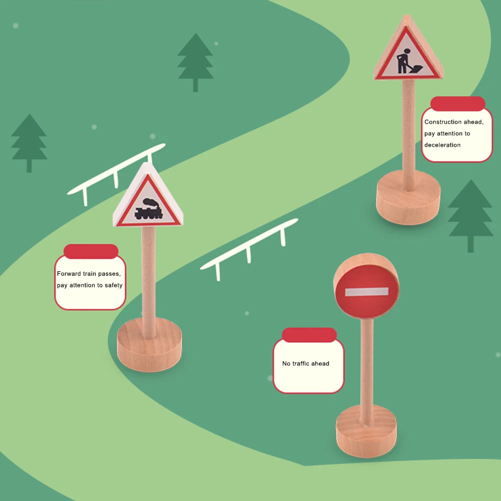 16 шт./компл. деревянные дорожные знаки модель блока развивающая детская игрушка