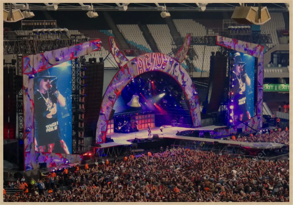 ВИНТАЖНЫЙ ПЛАКАТ ACDC крафт ретро старый рок-н-ролл Старый плакат евро и американская музыкальная команда звезда Ретро плакат Наклейка на стену