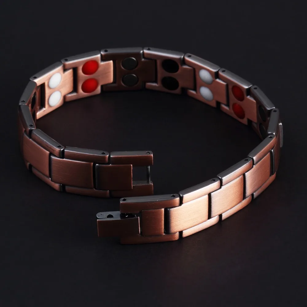 Красный Медь Магнитный Браслеты для Для мужчин артрит облегчение боли