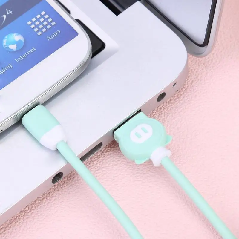 Мультфильм свинья Micro USB кабель мобильного телефона 2A Быстрый провод для быстрой
