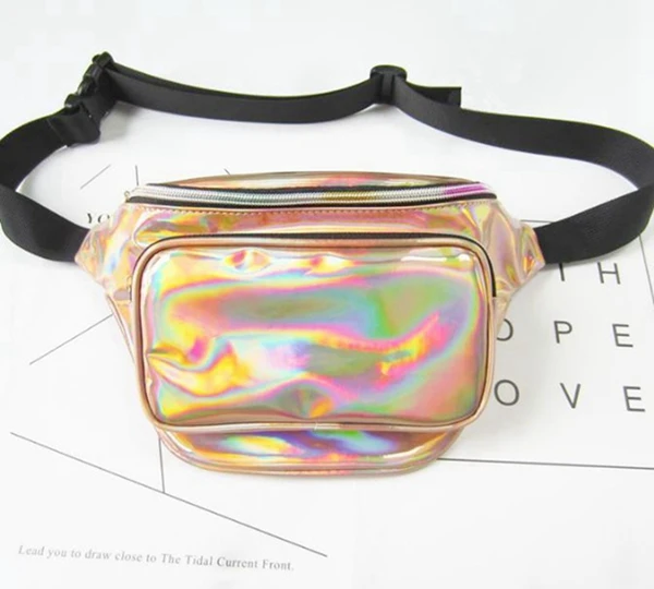 Free Shipping+Wholesale PU laser waist bag Thighbags fanny pack for women holographic leg 30pcs/Lot |